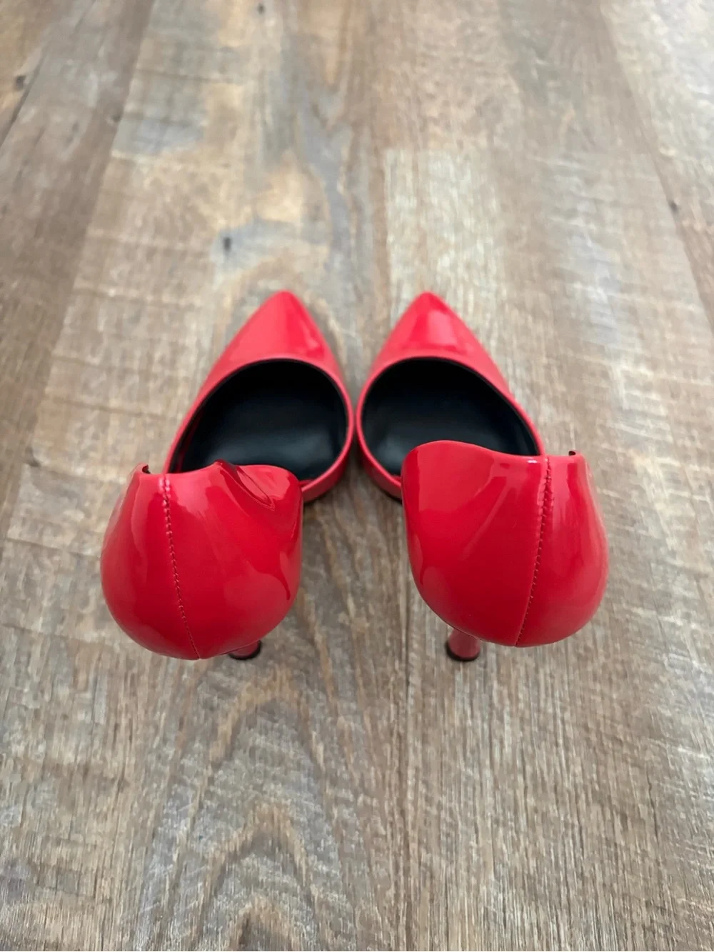Mix No. 6 Red Patent Pointed-Toe D'Orsay Heels